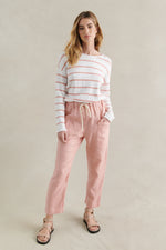 Minnie Top - Peach/White Stripe