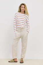 Minnie Top - Terracotta Stripe