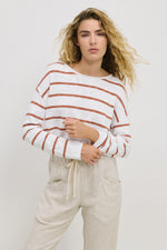 Minnie Top - Terracotta Stripe