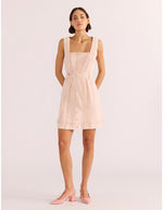 DAHLIA DENIM PANEL MINI DRESS