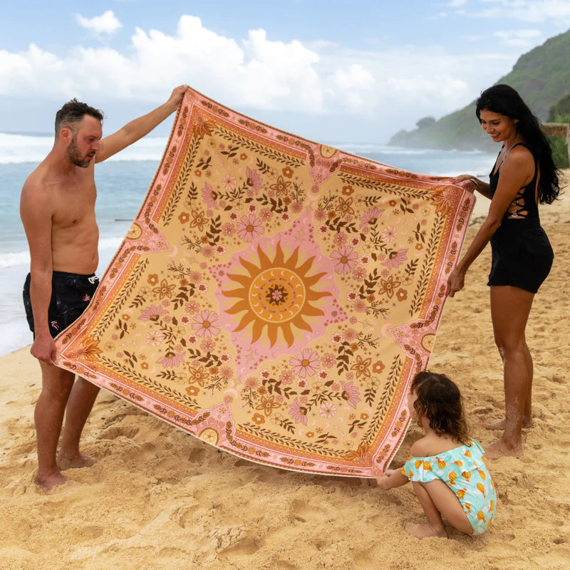 Extra Large Sand Free Beach Towel - Boho Sun