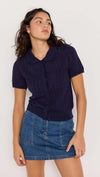Lila Knit Top - Navy