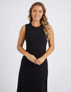 Amelie Rib Dress - Black