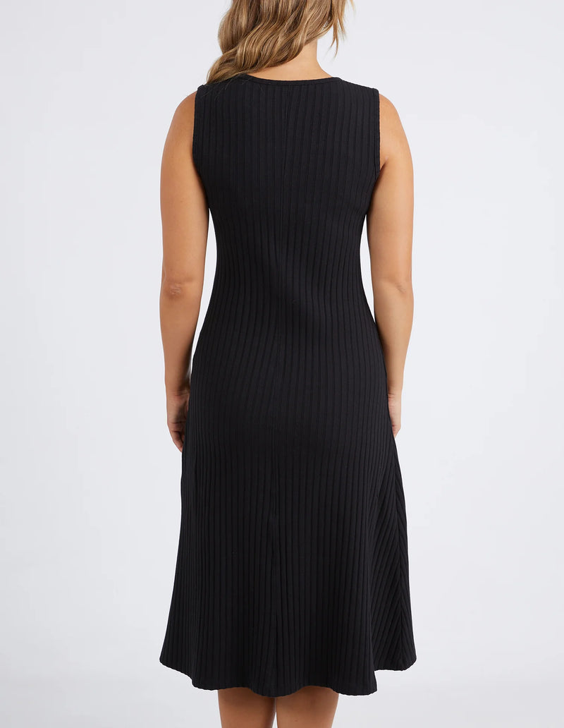 Amelie Rib Dress - Black