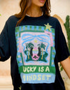 Lucky Star Tee - Washed Black
