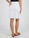 Belle Denim Skirt - White