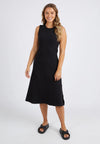 Amelie Rib Dress - Black