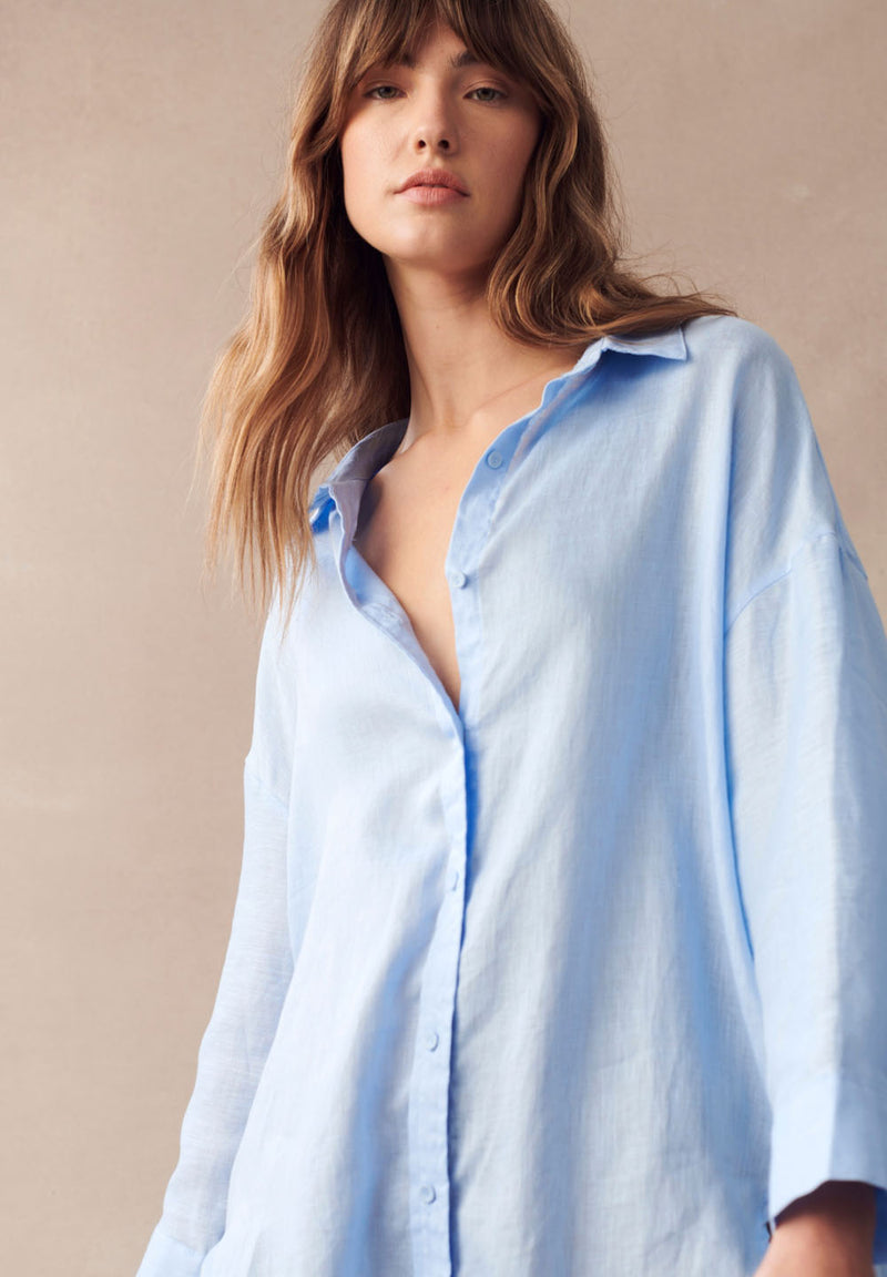 Boyfriend Shirt - Blue