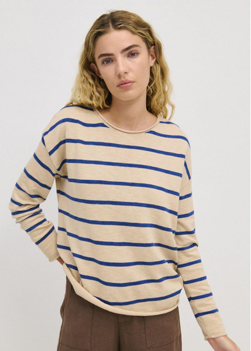 Minnie Top - Blonde / Regatta Blue