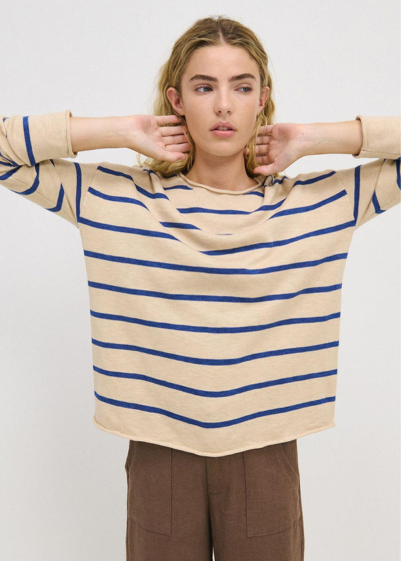 Minnie Top - Blonde / Regatta Blue