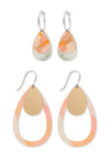 Kiasmin 2 Sunset Layered Trinity Tear Pack Earrings