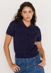 Lila Knit Top - Navy
