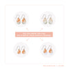 Kiasmin 2 Sunset Double Tear Drop Earrings