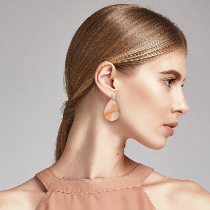 Kiasmin 2 Sunset Iconic Tear Drop Earrings