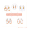 Kiasmin 2 Sunset Layered Trinity Tear Pack Earrings