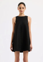 Nemi Linen Dress - Black