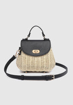 Sandy Raffia Crossbody Bag