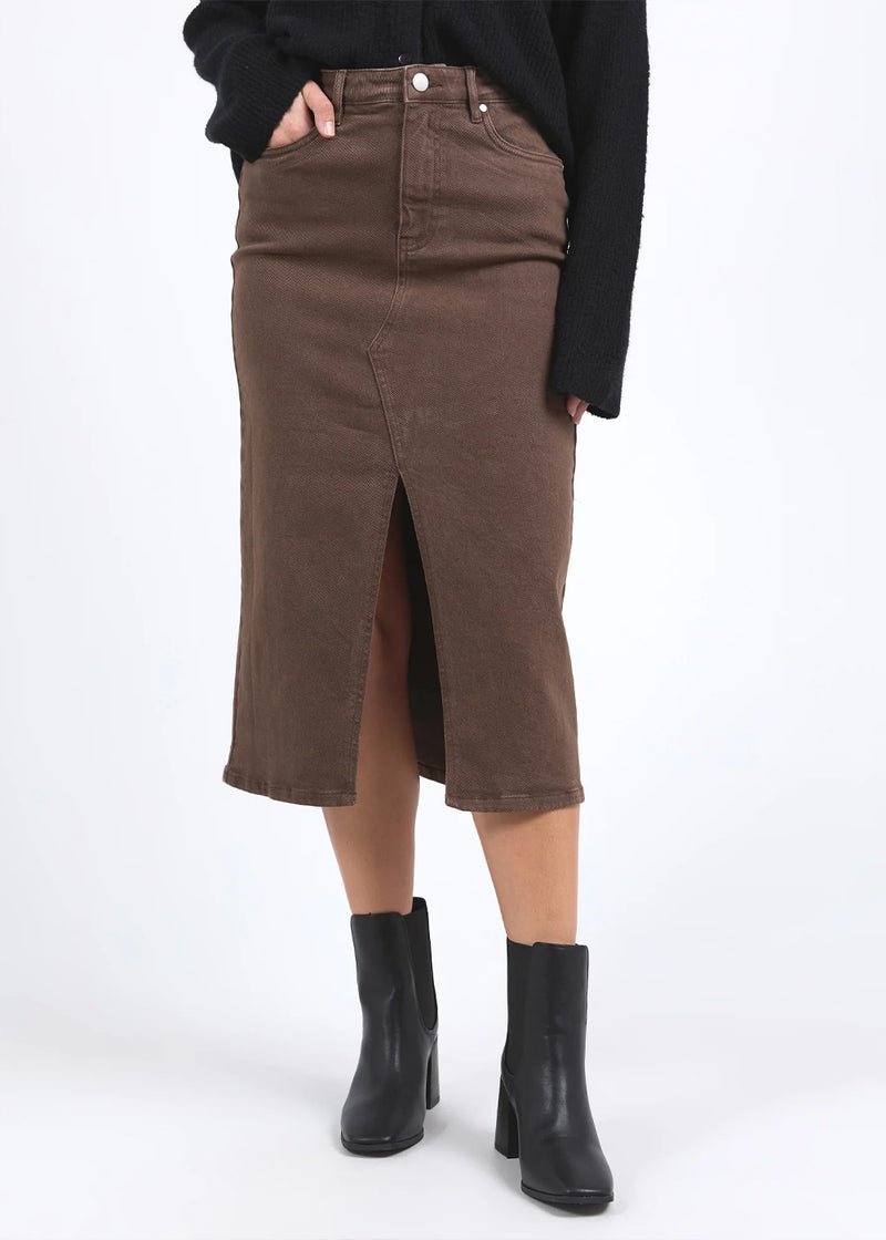 Scout Midi Skirt - Chocolate