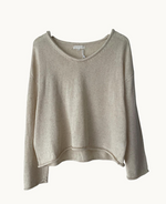 Scoop Neck Knit - Natural