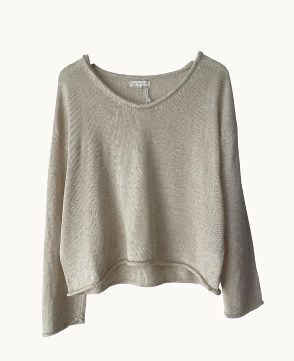 Scoop Neck Knit - Natural