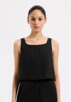 Thilda Linen Top - Black