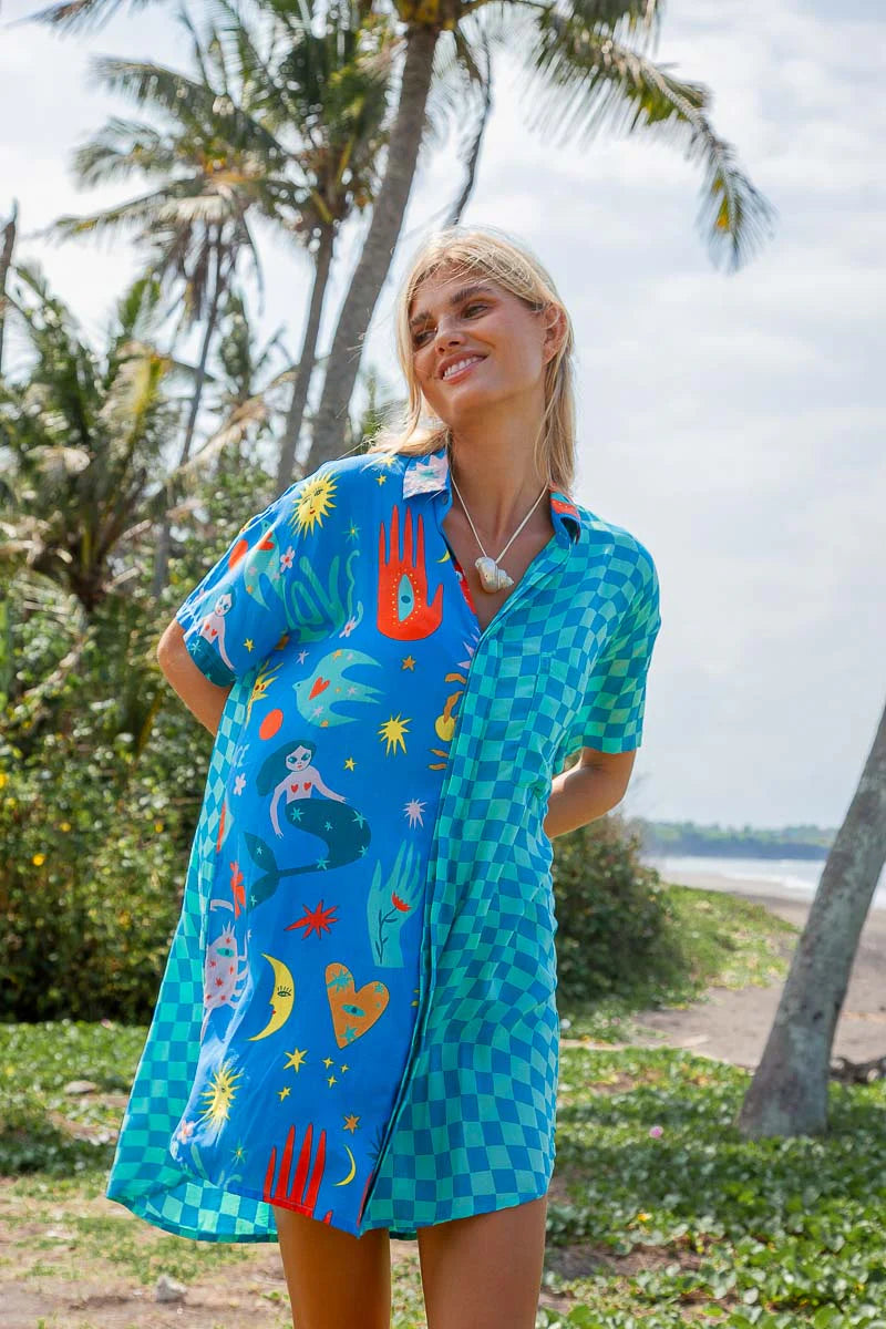 Love Peace Art Shirt Dress