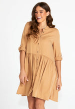 Willow Shirt Dress - Tan