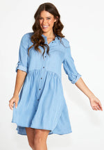 Willow Shirt Dress - Blue Wash